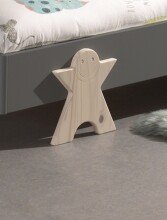 Stapelbett >Moldulo< 90x200cm, inkl. Lattenrost, grau lackiert - 203,6x27,5x93,8cm (BxHxT)