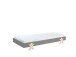 Stapelbett >Moldulo< 90x200cm, inkl. Lattenrost, grau lackiert - 203,6x27,5x93,8cm (BxHxT)