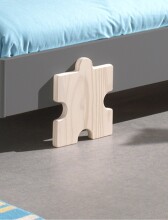 Stapelbett >Moldulo< 90x200cm, inkl. Lattenrost, grau lackiert - 203,6x27,5x93,8cm (BxHxT)