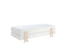 Stapelbett >Moldulo< 2er Set, Lattenrost, weiss...