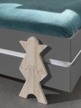 Stapelbett >Moldulo< 2er Set, Lattenrost, grau lackiert - je 203,6x27,5x93,8cm (BxHxT)