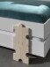 Stapelbett >Moldulo< 2er Set, Lattenrost, weiss lackiert - je 203,6x27,5x93,8cm (BxHxT)