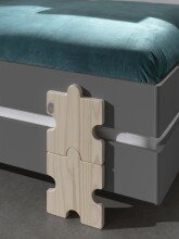 Stapelbett >Moldulo< 2er Set, Lattenrost, grau...