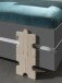 Stapelbett >Moldulo< 2er Set, Lattenrost, grau lackiert - je 203,6x27,5x93,8cm (BxHxT)