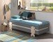 Stapelbett >Moldulo< 2er Set, Lattenrost, grau lackiert - je 203,6x27,5x93,8cm (BxHxT)