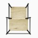 Beistelltisch >Krister< Schublade, Eiche Dekor / Metall schwarz - 55x67x39cm (BxHxT)
