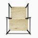 Beistelltisch >Krister< Schublade, Eiche Dekor / Metall schwarz - 55x67x39cm (BxHxT)