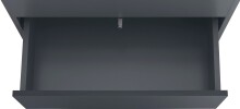 Midischrank >Vinga< 1 Tür, 2 Schubladen, in Grau - 60x102x35cm (BxHxT)