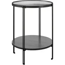 Beistelltisch >Ælva< Glas / Metall, in matt...