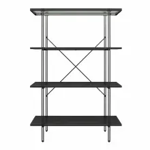 Bücherregal >Ælva< 4 Böden, Glas /...