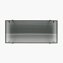 Bücherregal >Ælva< 4 Böden, Glas / Metall matt Schwarz - 78x115x34cm (BxHxT)