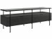 Lowboard >Ælva< Glas / Metall matt Schwarz - 140x50x39cm (BxHxT)