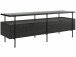Lowboard >Ælva< Glas / Metall matt Schwarz - 140x50x39cm (BxHxT)