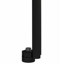 Couchtisch >Ælva< Glas / Mettal matt Schwarz - 79x44x79cm (BxHxT)