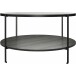 Couchtisch >Ælva< Glas / Mettal matt Schwarz - 79x44x79cm (BxHxT)
