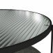 Couchtisch >Ælva< Glas / Mettal matt Schwarz - 79x44x79cm (BxHxT)
