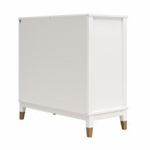 Kommode >Bendik< 2 Türen, 1 Boden, in Weiß, MDF - 84x84x40cm (BxHxT)