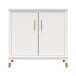 Kommode >Bendik< 2 Türen, 1 Boden, in Weiß, MDF - 84x84x40cm (BxHxT)