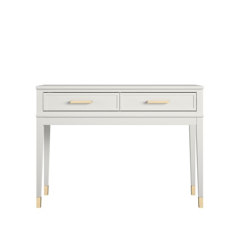 Konsolentisch >Bendik< 2 Schübe, in Weiß, MDF/Kautschukholz - 105x76x40cm (BxHxT)
