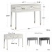Konsolentisch >Bendik< in Grau, MDF/Kautschukholz - 105x76x40cm (BxHxT)
