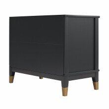 Nachtkommode >Bendik< 2 Schübe, mit Fach, in Blau, MDF - 74x60x39cm (BxHxT)