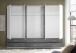 Drehtürenschrank >Janne< 6 Schübe, 6 Türen, Weiß / Graphit / 2x Spiegel - 272x211x55cm (BxHxT)