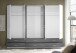 Drehtürenschrank >Janne< 6 Schübe, 6 Türen, Weiß / Graphit / 2x Spiegel - 272x211x55cm (BxHxT)