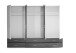 Drehtürenschrank >Janne< 6 Schübe, 6 Türen, Weiß / Graphit / 2x Spiegel - 272x211x55cm (BxHxT)