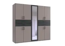 Drehtürenschrank >Taiga< 4 Schübe, 9...