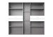 Drehtürenschrank >Taiga< 4 Schübe, 9 Türen, Saharagrau / Graphit - 225x208x58cm (BxHxT)
