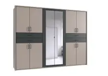 Drehtürenschrank >Taiga< 4 Schübe, 10...