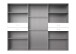Drehtürenschrank >Taiga< 4 Schübe, 10 Türen, Spiegel, Saharagrau / Graphit - 270x208x58cm BxHxT