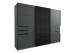 Schwebetürenschrank >Saigon< 6 Schubladen, in GRPAHIT + GLAS SCHWARZ - 270x208x64cm (BxHxT)