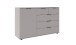 Sideboard >Tilburg< 5 Schubladen, 1 Tür, in SAHARAGRAU - 130x83x41cm (BxHxT)