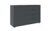 Sideboard >Tilburg< 4 Schubladen, 1 Tür, in GRAPHIT - 130x83x41cm (BxHxT)