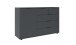 Sideboard >Tilburg< 4 Schubladen, 1 Tür, in GRAPHIT - 130x83x41cm (BxHxT)