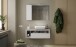 Waschtisch-Set >HAMBURG< inkl. Becken, 1 Schub, FSC, in Weiß / Beton-Optik - 110x61x49 (BxHxT)