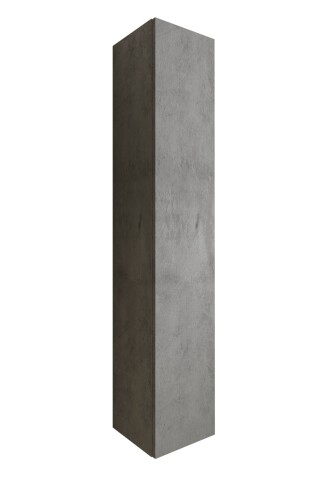 Hängeschrank >HAMBURG< 3 Böden, 1 Tür, in Beton-Optik - 26x138x26 (BxHxT)