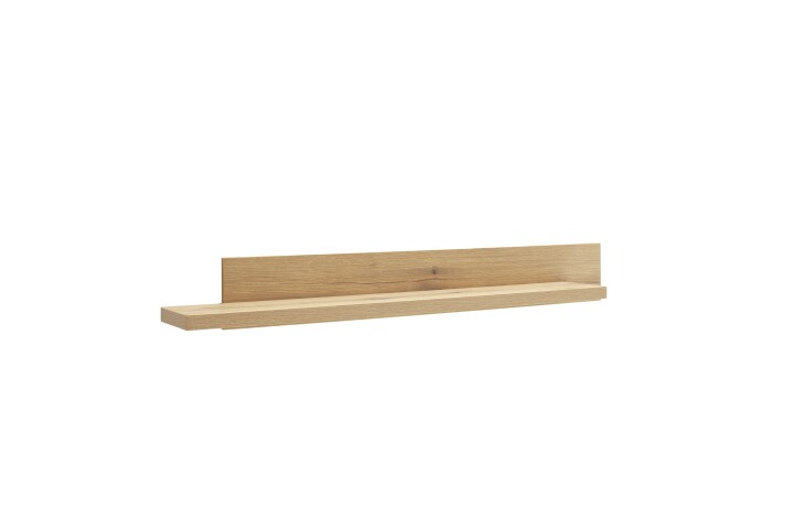 Wandboard >MONIZ< in Eichenfarben Dekor, Melamin Nachbildung - 175x22x26 (BxHxT)