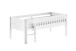 Kinderbett >Scott< mit Rollrost, 90x200cm, in Weiß, Massivholz - 208x83x105cm (BxHxT)