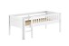 Kinderbett >Scott< mit Rollrost, 90x200cm, in Weiß, Massivholz - 208x83x105cm (BxHxT)