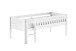 Kinderbett >Scott< mit Rollrost, 90x200cm, in Weiß, Massivholz - 208x83x105cm (BxHxT)