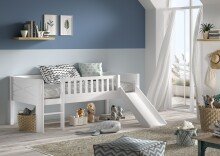 Kinderbett >Scott< Rollrost, Rutsche, 90x200cm,...