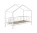 Hausbett >Buche Massiv< Rollrost, 90x200cm, Buche massiv weiß - 207,5x170x97,5 (BxHxT)
