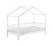 Hausbett >Buche Massiv< Rollrost, 90x200cm, Buche massiv weiß - 207,5x170x97,5 (BxHxT)