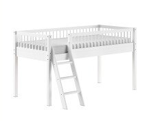 Hochbett >Buche Massiv< Rollrost, 90x200cm, Buche...