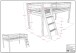 Hochbett >Buche Massiv< Rollrost, 90x200cm, Buche massiv weiß - 207,5x114x97,5 (BxHxT)