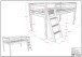 Hochbett >Buche Massiv< Rollrost, 90x200cm, Buche massiv weiß - 207,5x114x97,5 (BxHxT)