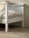 Einzelbett >Buche Massiv< Rollrost, 90x200cm, Buche massiv weiß lackiert - 207,5x68x97,5 (BxHxT)