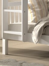 Etagenbett >Buche Massiv< Rollrost, 2x 90x200cm, Buche massiv weiß - 207,5x175,4x104,9cm (B/H/T)
